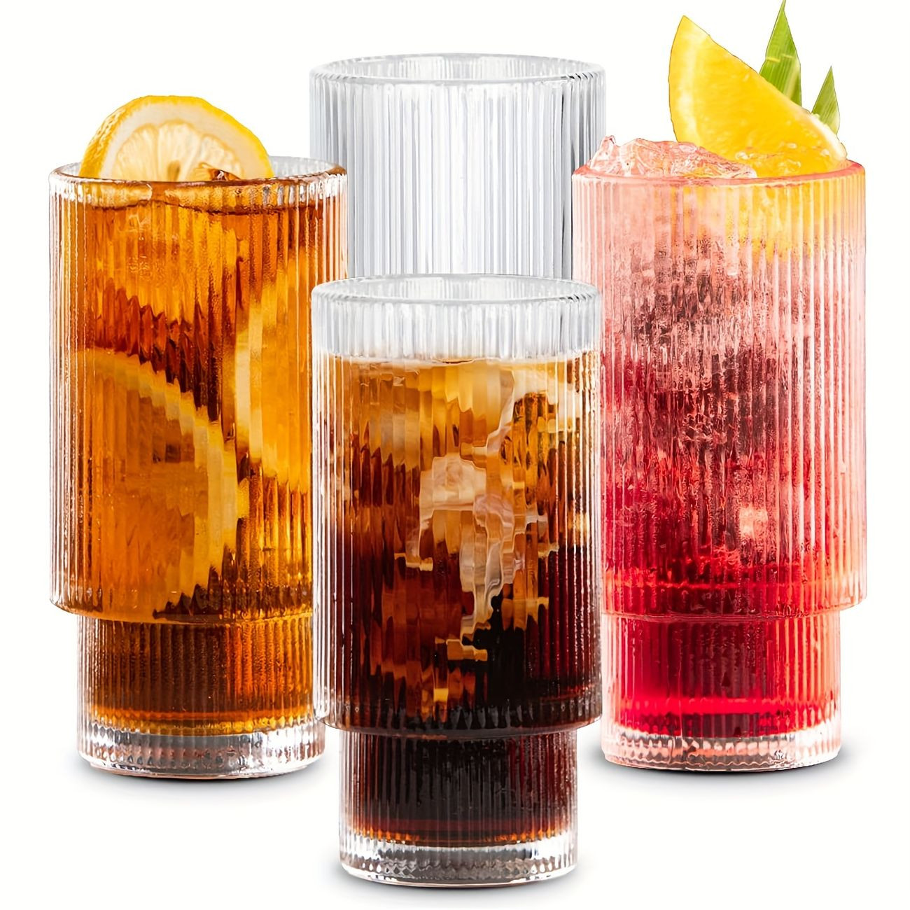 4pcs, 6/12 oz Rocks Cocktail Glasses - Origami Style Glassware for Whiskey, Tea, Soda, Iced Coffe... | Temu Affiliate Program
