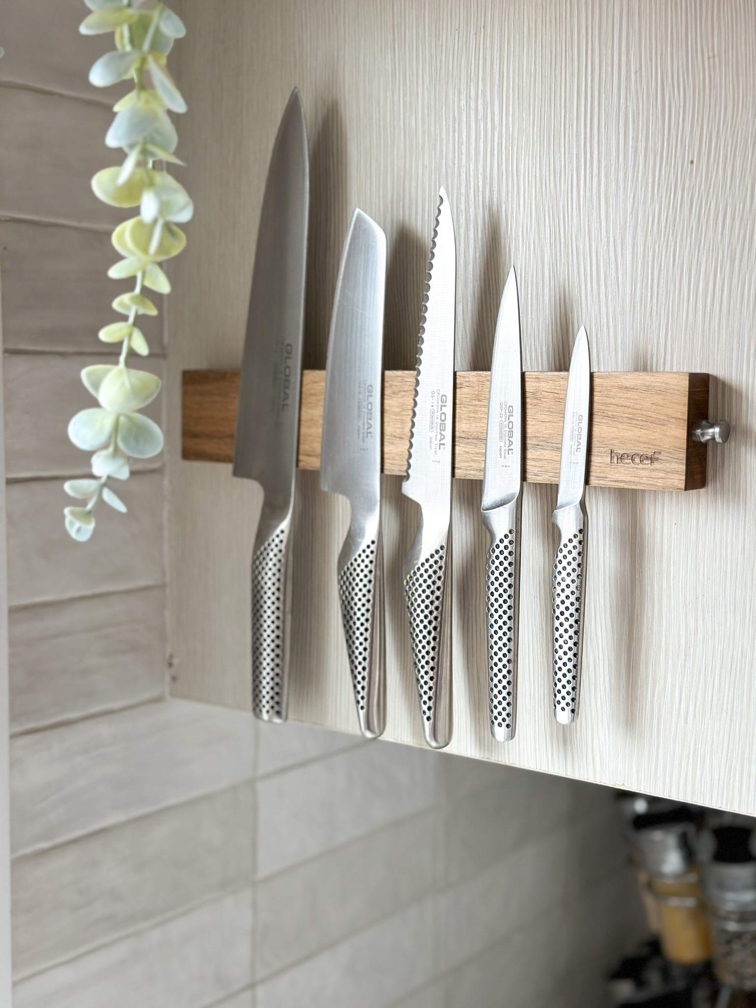 This magnetic knife wall mount is a game changer for our small kitchen. We’ll take all the smart solutions for extra counter space we can get. The acacia wood adds so much warmth as well. 

#LTKhome #LTKFind