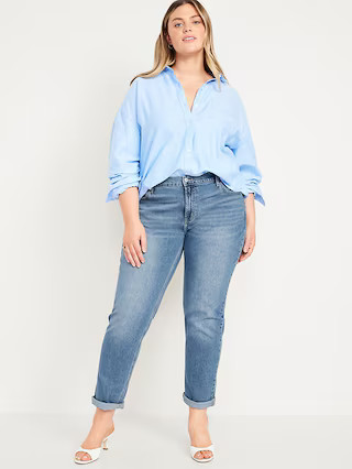 Mid-Rise Wow Boyfriend Straight Jeans | Old Navy (US)