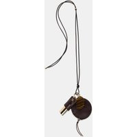 Zara - 100% Leather Wallet Stone Necklace - Golden - M - Woman | Zara US