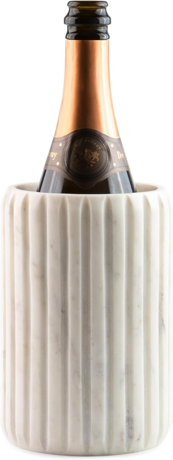 Cork & Mill Marble Wine Chiller, Champagne Bucket for Parties, Bottle Cooler for Dining Tables, Outdoor Patios and More - Handcrafted Natural Stone Bottle Holder - Keeps White Wine or Champagne Cold | Amazon (US)