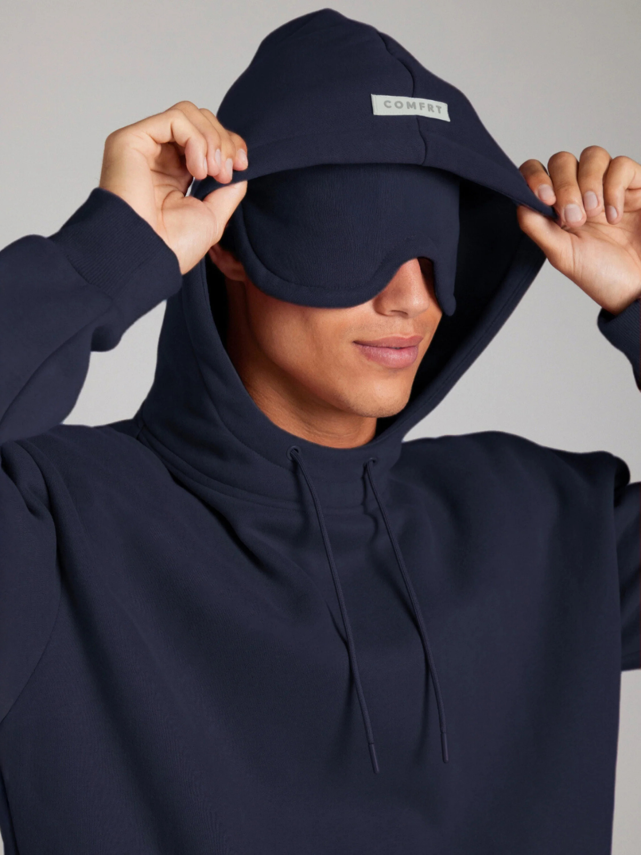 Comfrt Airplane Mode Travel Hoodie | Navy | Oversized | XS | Comfrt