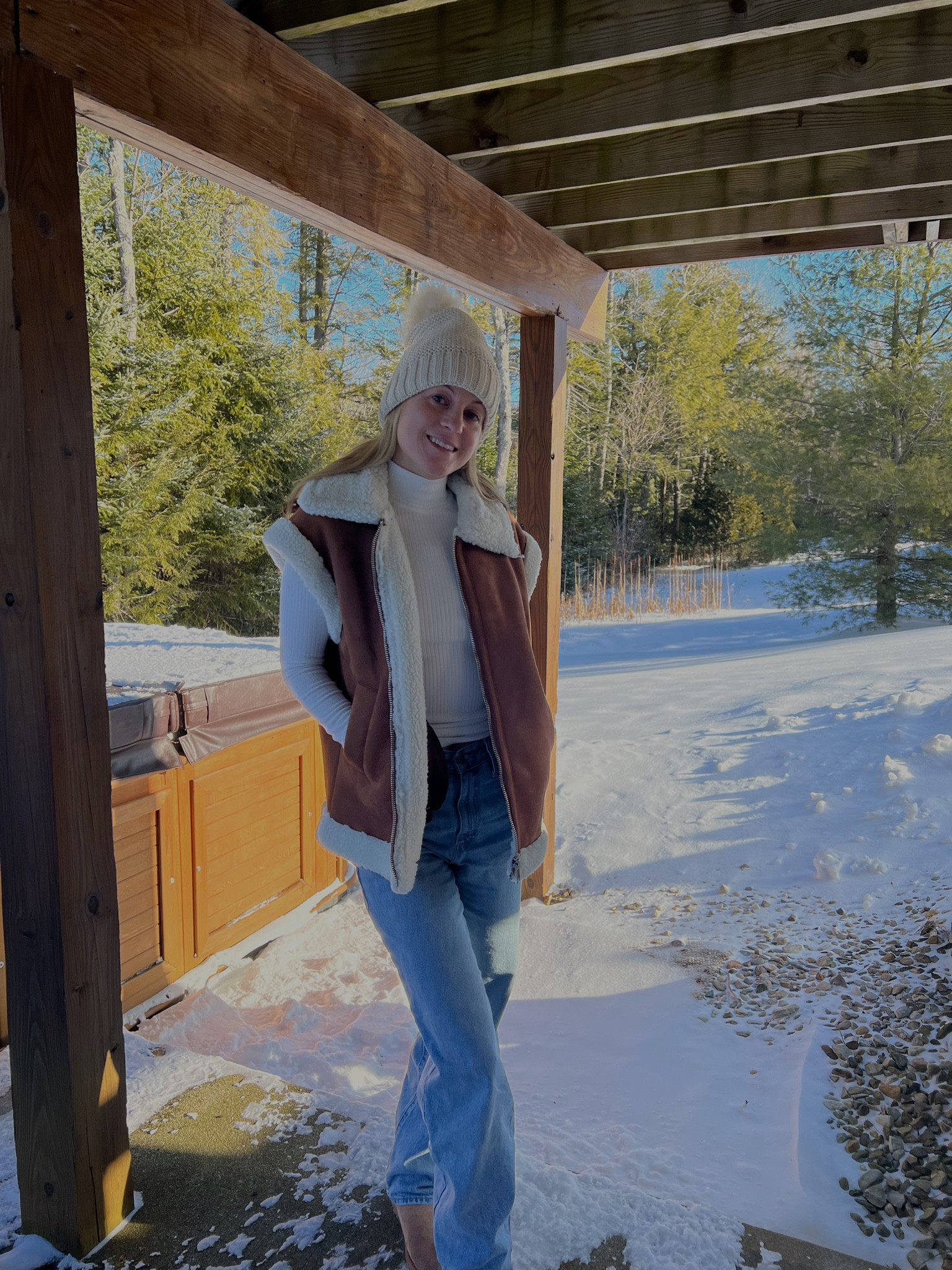 A cozy vest is the perfect topper for these snowy days  

#LTKSeasonal #LTKstyletip #LTKfindsunder50