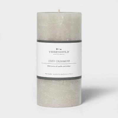 6"x3" Pillar Cozy Cashmere Candle Gray - Threshold™ | Target