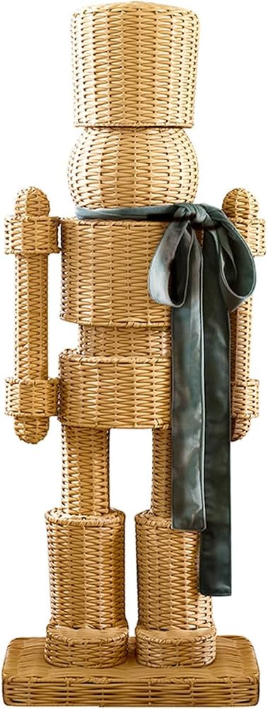 Santa Barbara Design Studio Christmas D\u00e9cor - Giant All Weather Rattan Nutcracker, 48" x 17.... | Amazon (US)