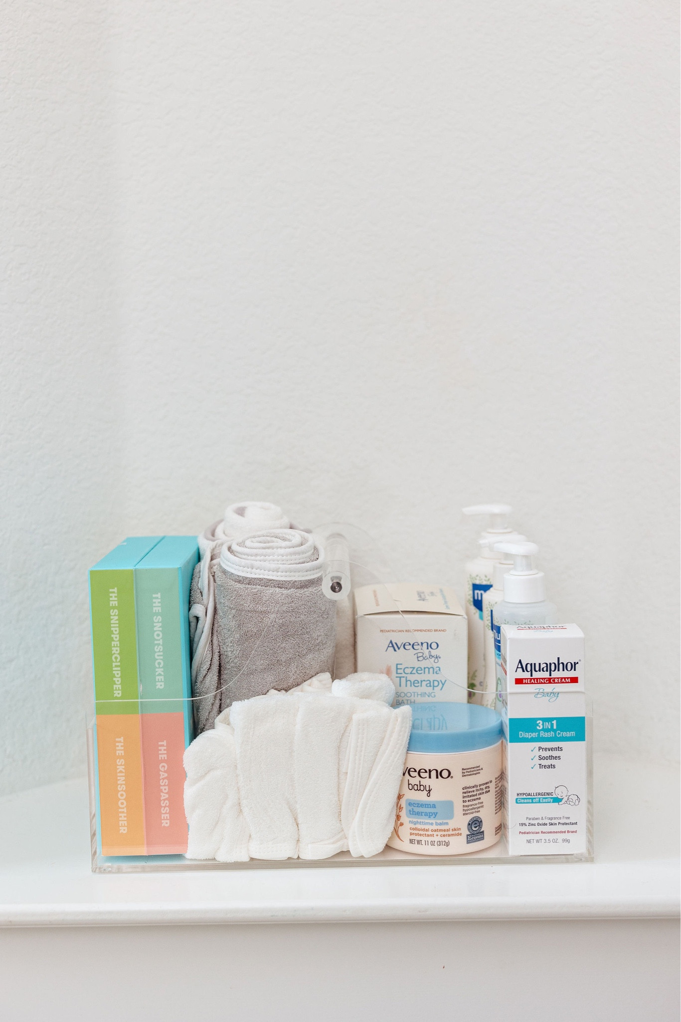 Baby boy bathroom prep underway! We opted for a clear tray that was easy to store and refill! 

#LTKbaby #LTKFind #LTKhome