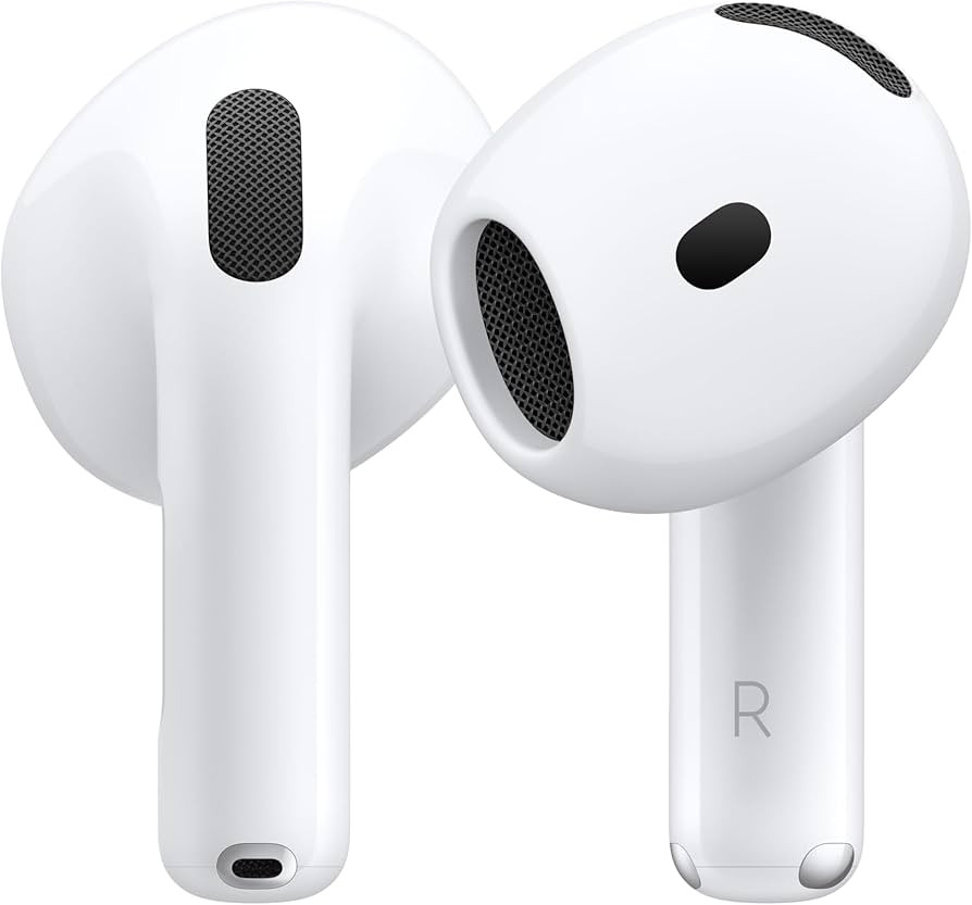 Apple AirPods 4 Wireless Earbuds, Bluetooth Headphones, Personalised Spatial Audio, Sweat and Wat... | Amazon (UK)