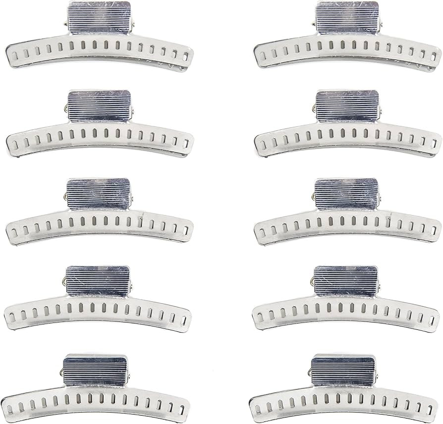 Aluminum 3 Butterfly Clips - Set of 10 - Fingerwave and Marcel Wave Setting Clamps | Amazon (US)