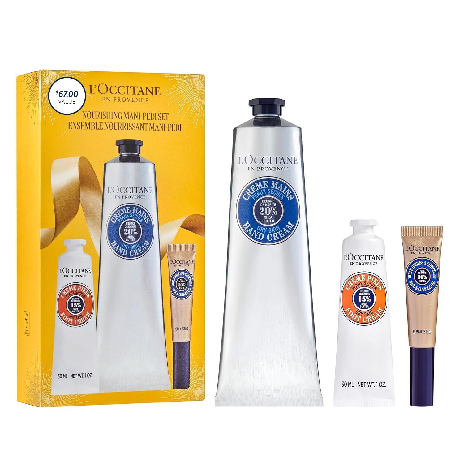 L’Occitane Nourishing Mani‑Pedi Holiday Gift Set, Shea Butter Skincare Trio, Self Care Daily ... | Amazon (US)