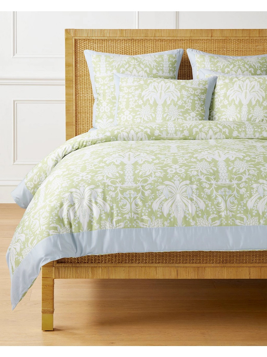 Palm Royal Sateen Duvet Cover | Serena and Lily