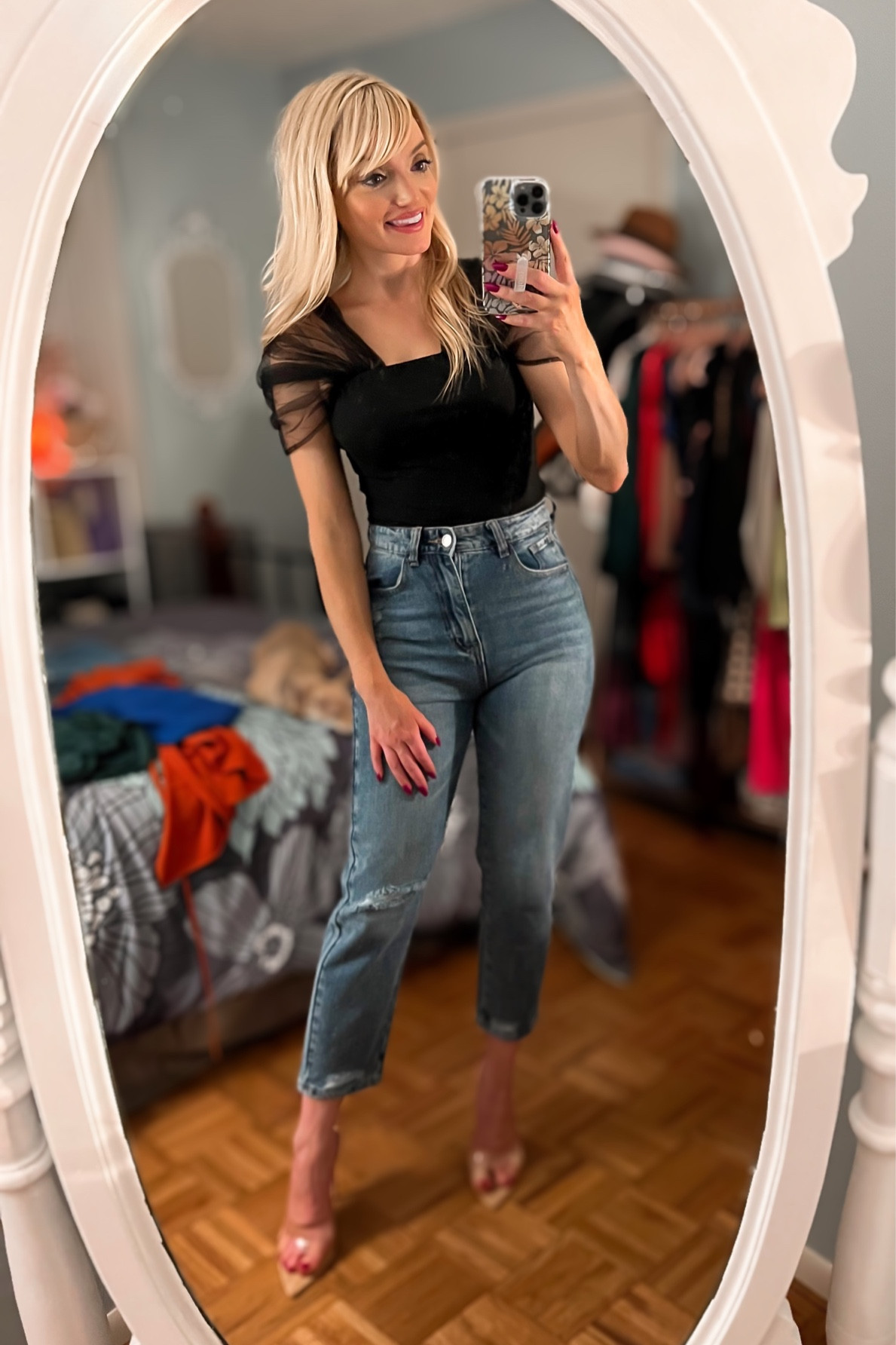 Black sheer puff sleeve bodysuit - bodysuits - date night outfit - Amazon Fashion - Amazon Finds 

#LTKstyletip #LTKunder50 #LTKSeasonal