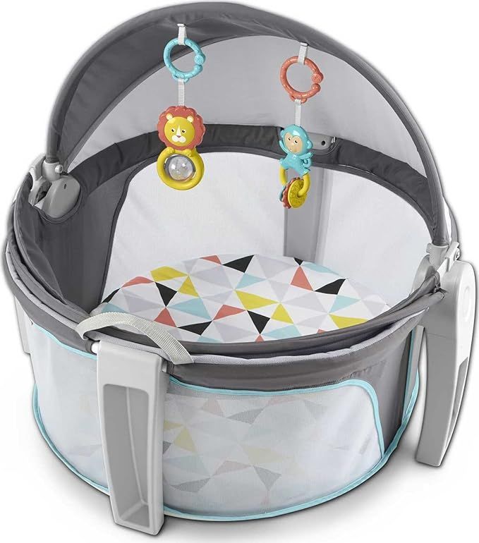 Fisher-Price Portable Bassinet and Play Space On-The-Go Baby Dome with Developmental Toys and Can... | Amazon (US)