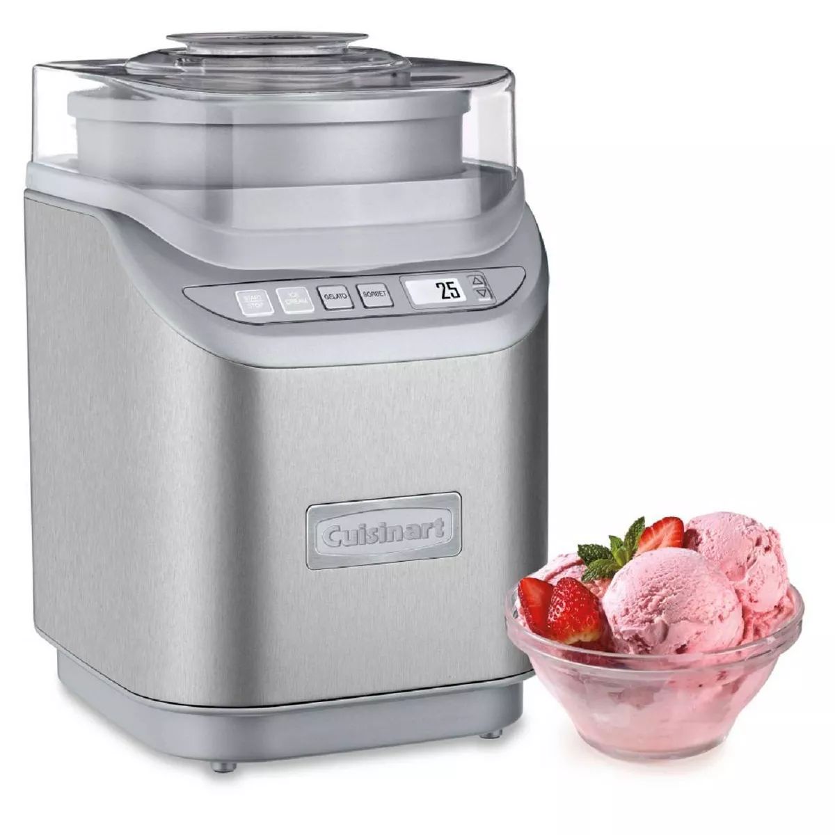 Cuisinart Cool Creations Electronic Ice Cream Maker - Brushed Metal- ICE-70P1 | Target