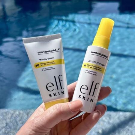 💥 The e.l.f  Whoa Gloa sunscreen has dropped LOW in the Sunburst color 👇 (it's a lighter color, look at the swatches on the listing, the setting spray is sold out)! The sunscreen is a popular budget-friendly alternative to SG Unseen! (#ad)

#LTKbeauty #LTKsalealert #LTKswim