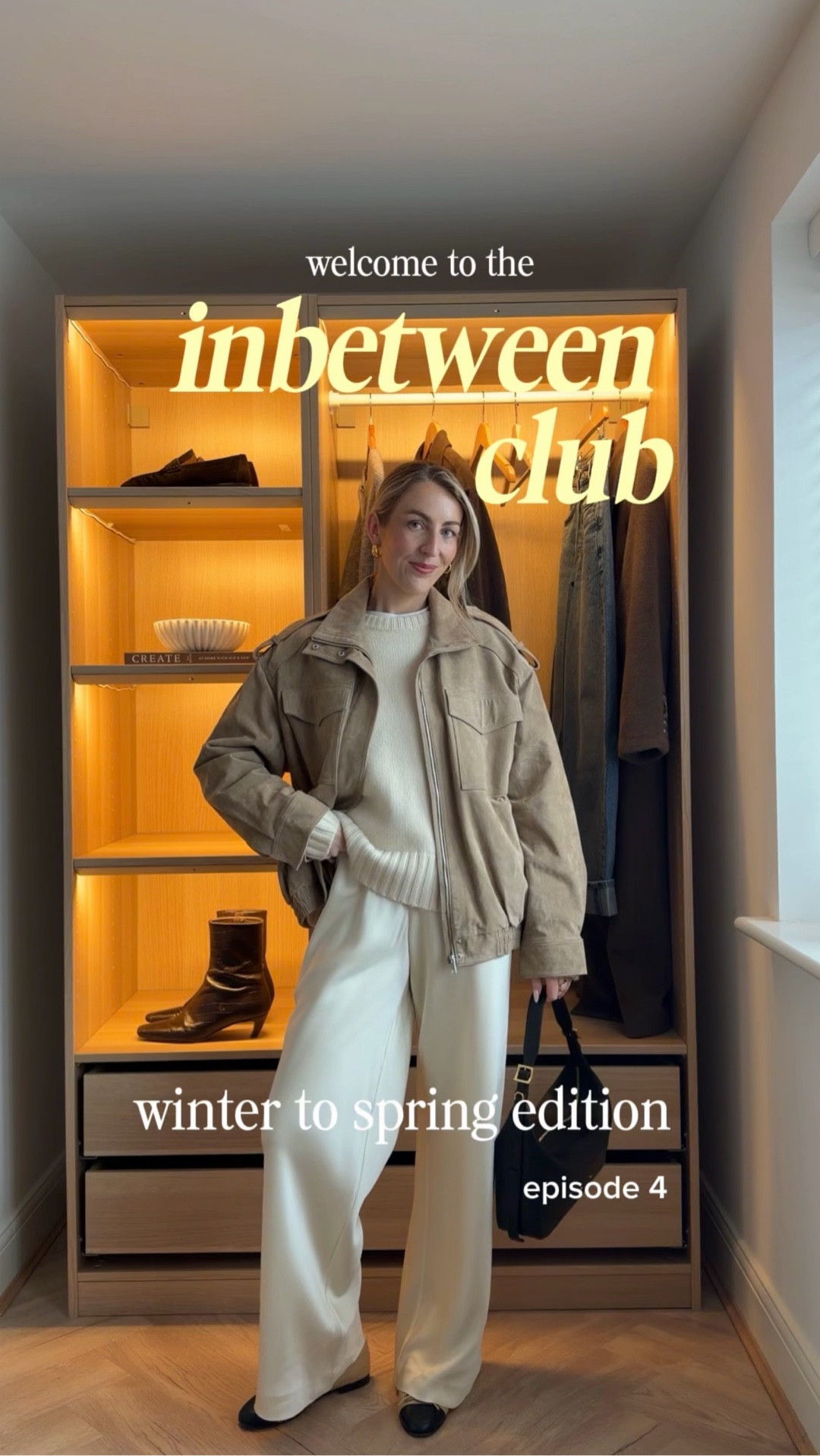 The In-Between Club 🤍 — episode 4

Another way I transition into spring is by softening the textures, & tones of the outfit. Not removing the layers.

Lighter fabrics underneath with a jacket or coat on the top! 
I’m so excited for my spring neutrals 🙊

Silk trousers, cream jumper, suede jacket, Chanel ballet flats, Zara suede jacket, black bag, satin trousers, transitional outfits 


#LTKspring #LTKstyletip #LTKuk