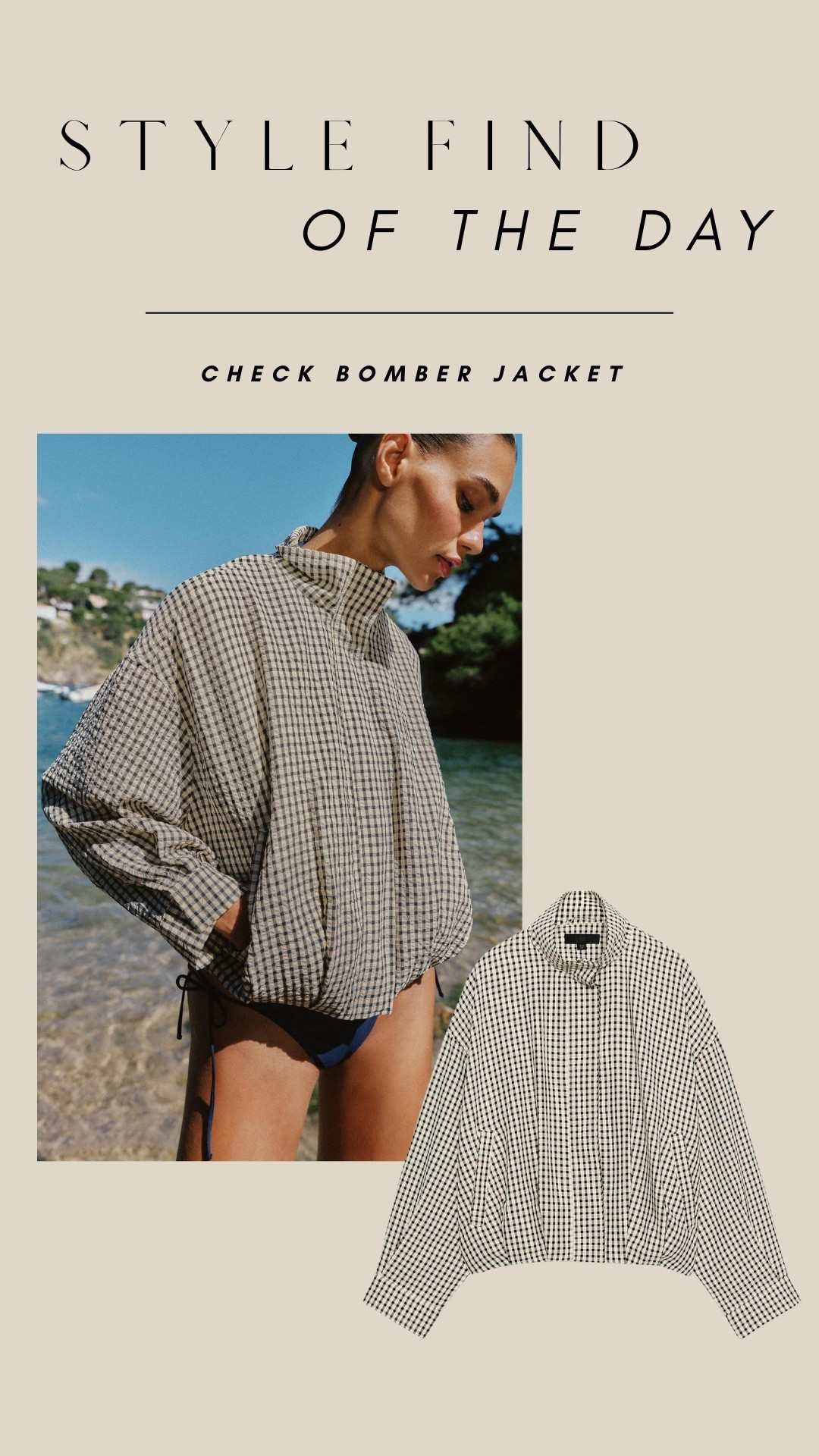 Style find of the day: check bomber jacket