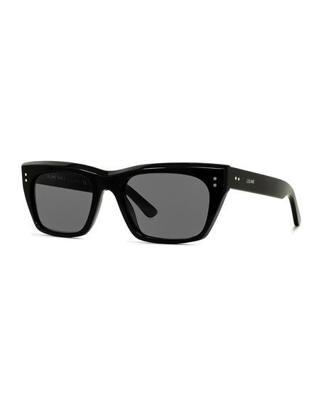 Celine Rectangle Acetate Sunglasses | Neiman Marcus