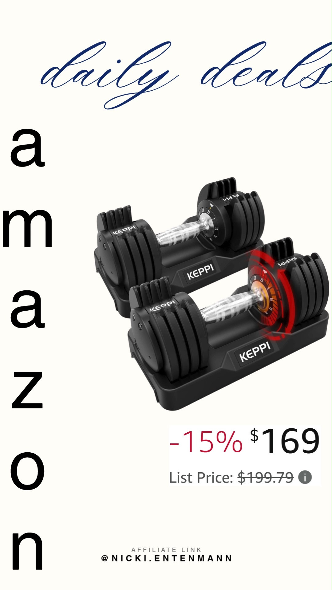 Level up your workouts with Keppi Adjustable Dumbbells Set built for strength, convenience, and versatility. Compact design lets you switch weights easily, making every training session efficient and powerful today. #keppi #adjustabledumbbells #fitnessgear #homeworkout #strengthtraining #gymfit #activewear #trainingessentials #modernliving #shoppinghaul 🏋️‍♂️💪✨ 

 #LTKActive #LTKHome #LTKSaleAlert