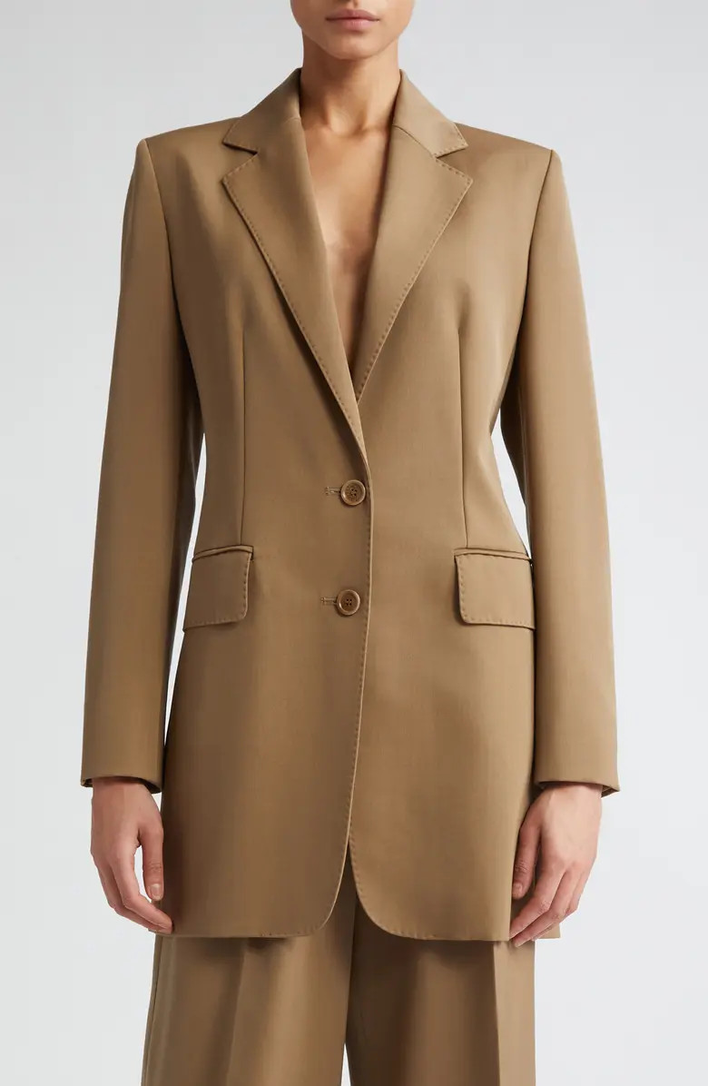 Caprile Wool & Mohair Long Blazer | Nordstrom
