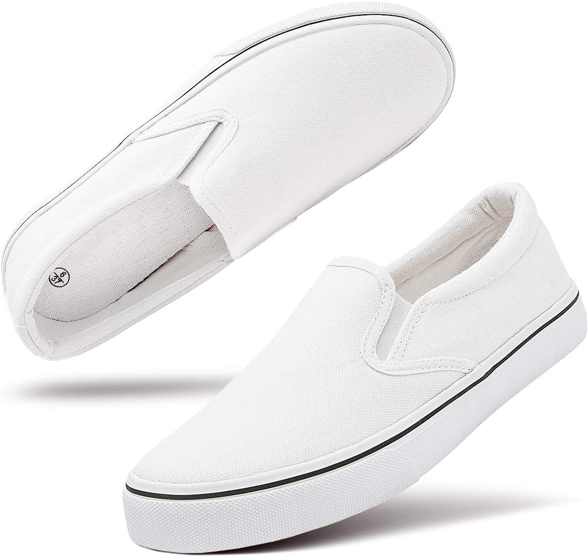 Women's Slip on Shoes Low Top Canvas Sneakers Non Slip Fashion Casual Shoes | Amazon (US)