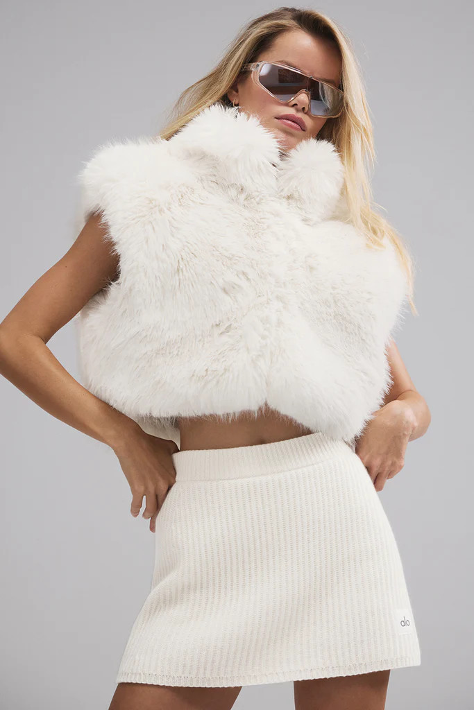 Opulent Faux Fur Cropped Vest | Alo Yoga (US)