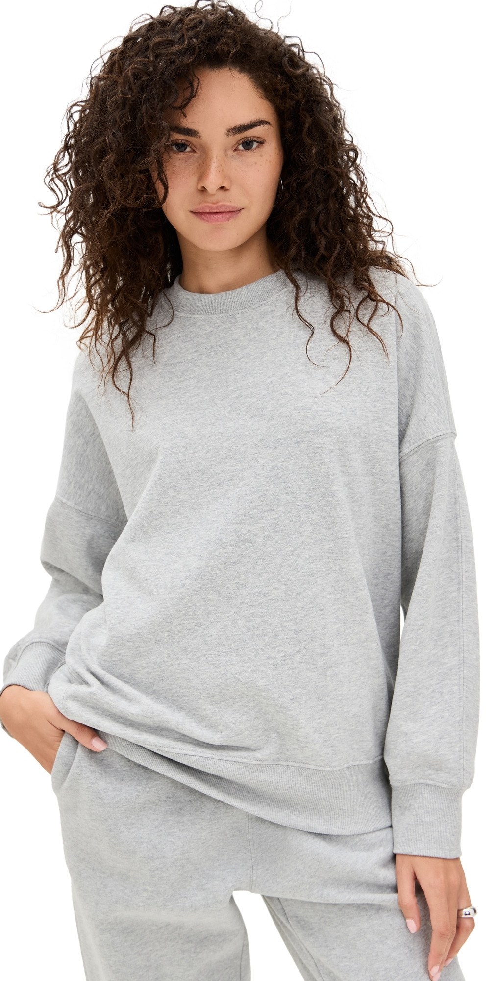 Beyond Yoga Solstice Oversized Sweatshirt Light Heather Grey S | Shopbop