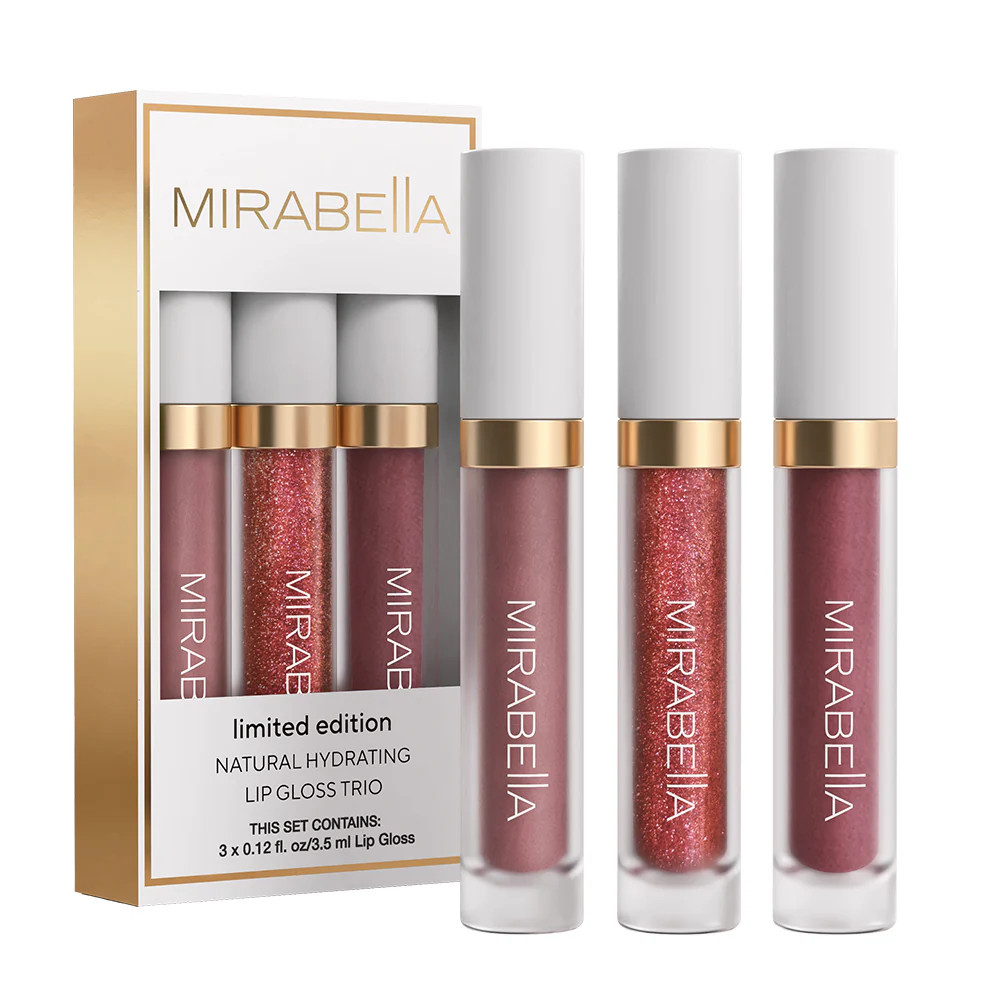 Limited Edition Hydrating Lip Gloss Trio | Mirabella 
