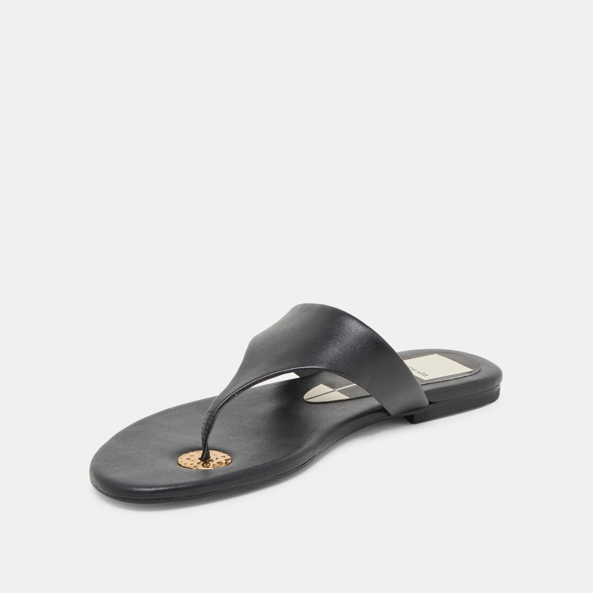 KITTLE SANDALS BLACK LEATHER | DolceVita.com