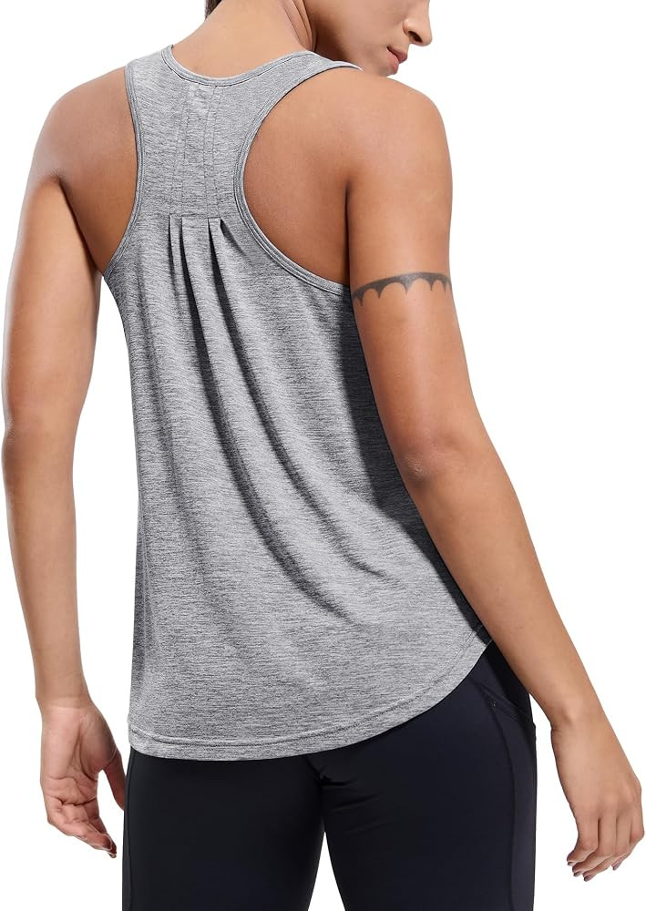 MIER Womens Racerback Tank Tops for Workout Athletic Running Dry Fit Sports Gym Tanks Active Slee... | Amazon (US)