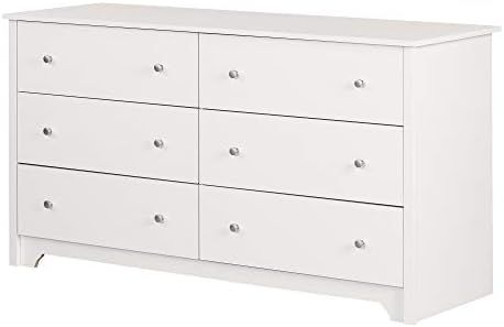 South Shore Vito 6-Drawer Double Dresser, Pure White | Amazon (US)