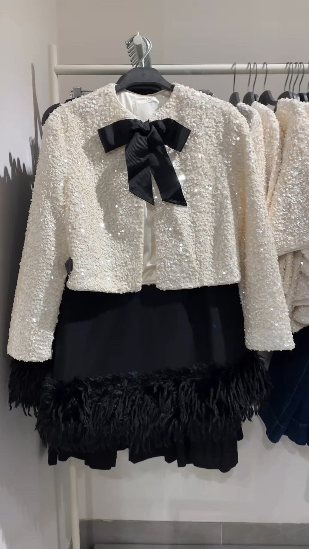 Viral H&M sequin bow jacket back in store! Such a perfect piece for any party! 

Tags: night look, holiday 2025, party dressing, party look, sequin, holiday outfits, h&m bow jacket, sparkly festive Christmas partywear.

#LTKstyletip #LTKpartywear #LTKdatenight