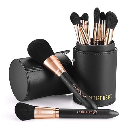 OMANIAC Professional Makeup Brushes Set (12Pcs), Pearl Flash Handles, Comfortable To Hold And Eas... | Amazon (US)