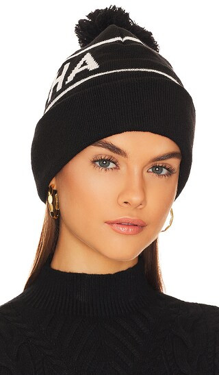 Essential Pom Beanie in Black | Revolve Clothing (Global)