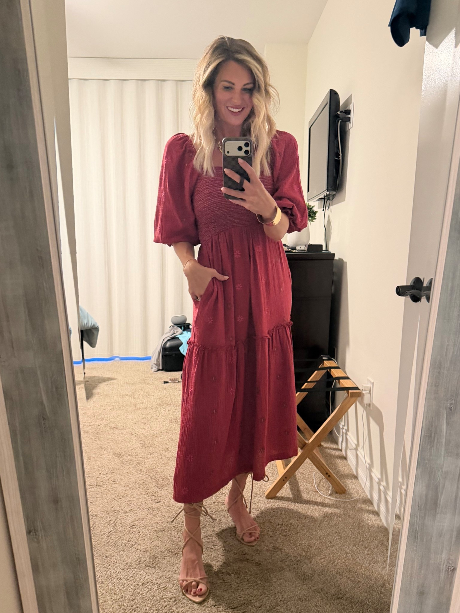 FP look for less dress! So comfortable! Love the puff sleeves and also can be worn off the shoulder! 19 colors to pick from! 🙌🏼wearing a size small for reference 🫶🏼

#LTKFindsUnder50 #LTKootd #LTKHoliday