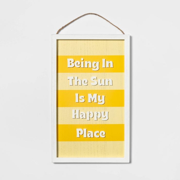 Hanging Outdoor Sign Sun Is My Happy Place - Sun Squad™ | Target