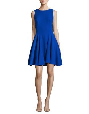 Crepe Fit-and-Flare Dress | Lord & Taylor