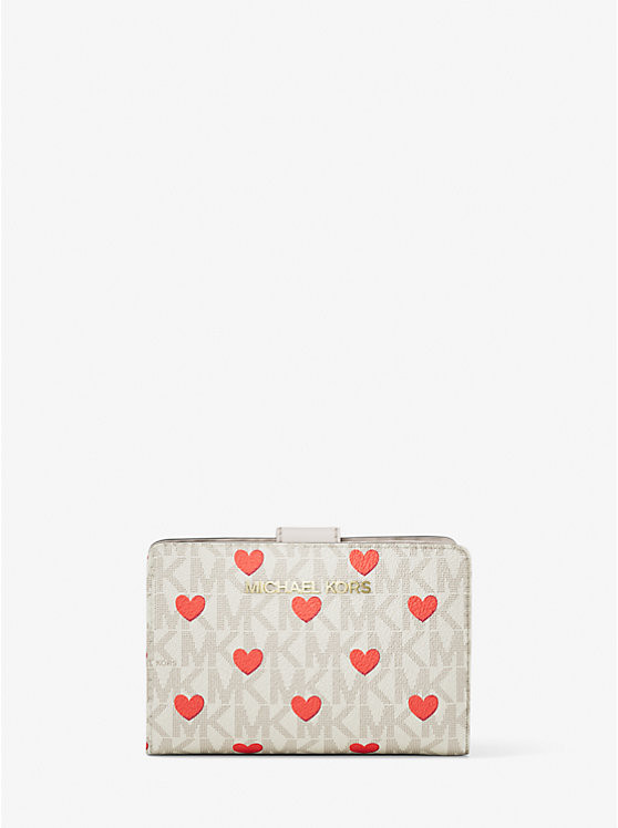 Jet Set Medium Printed Signature Logo Bi-Fold Wallet | Michael Kors US