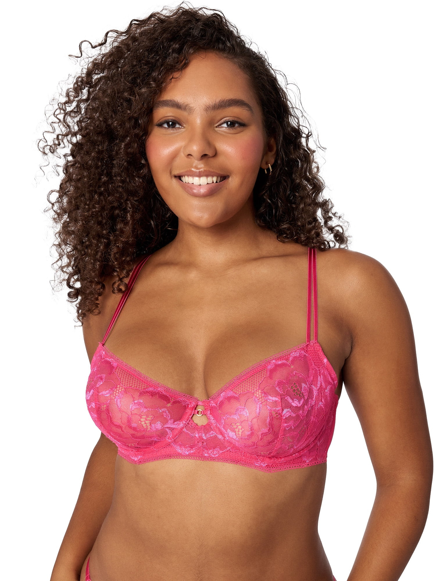 Adored by Adore Me Floral Lace Evalynn Unlined Bra, Sizes 34B-40DD | Walmart (US)
