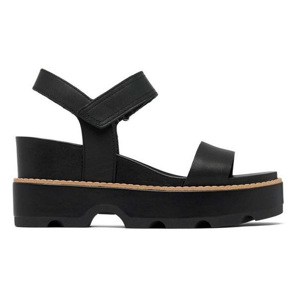 Women's SOREL Joanie IV Y Strap Sandals 6.5 Black/Sea Salt | Scheels Sports