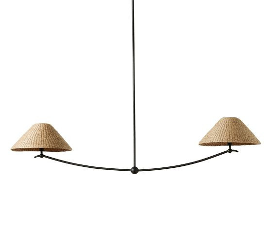 Frannie Iron Linear Pendant (56") | Pottery Barn (US)