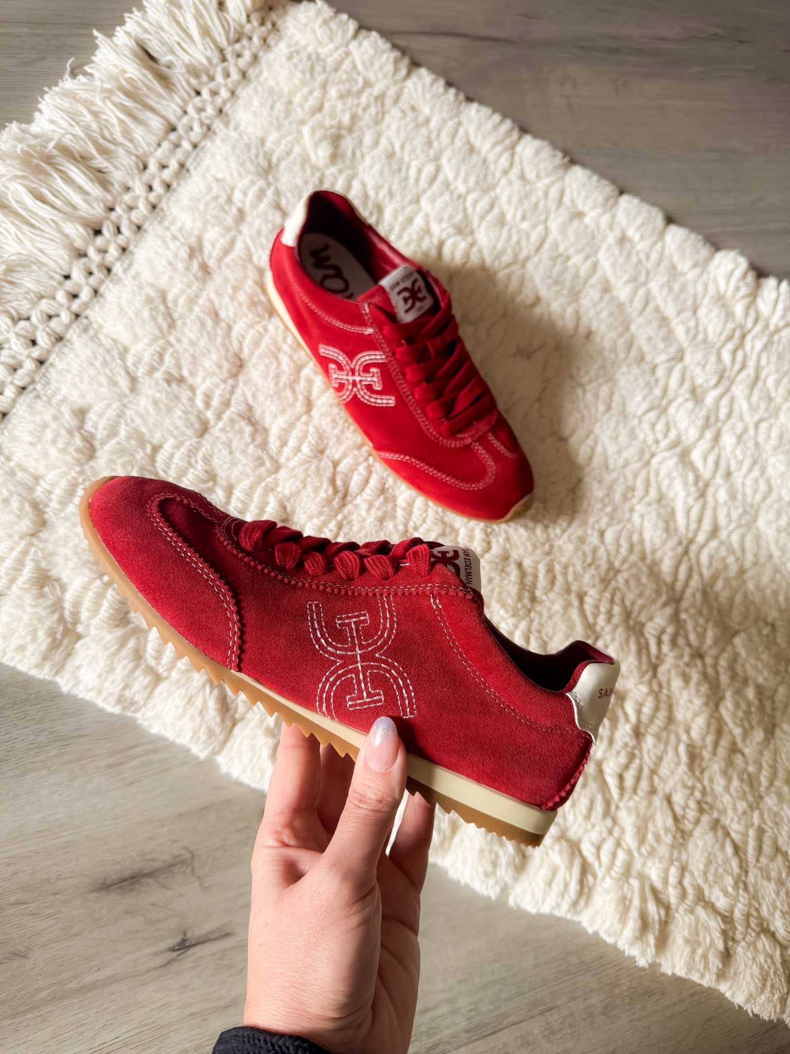 So excited to pair these cuties with all of my game day outfits. The Sam Edelman Isella Sneaker in Deep Scarlet is that perfect pop-of-color shoe that still feels elevated and wearable. The rich deep red hue adds instant polish to any outfit while the sleek silhouette keeps it effortlessly cool. Comfortable enough for all-day wear, yet stylish enough to make a statement—these are the sneakers you’ll reach for when you want casual but make it chic. Perfect with denim, athleisure, or even styled with a dress for that off-duty model vibe. Trust me… these are a must-have.
(I ordered down a half size and they fit perfect)

Sam Edelman Isella sneaker • deep scarlet sneakers • red fashion sneakers • women’s designer sneakers • everyday comfortable sneakers • stylish casual shoes • elevated athleisure shoes • trendy women’s sneakers • Sam Edelman shoes • statement sneakers • neutral outfit pop of color • walkable fashion sneakers

#LTKFinds #LTKStyle #LTKShoes #SamEdelman #SneakerStyle #EverydaySneakers #ChicComfort #RedSneakers #StatementShoes #CasualChic #StreetStyle #WardrobeStaple #TrendAlert #FashionFinds #ShopMyLook #luxurysneaker  #LTKFindsUnder100 

#LTKootd #LTKSaleAlert #LTKValentine