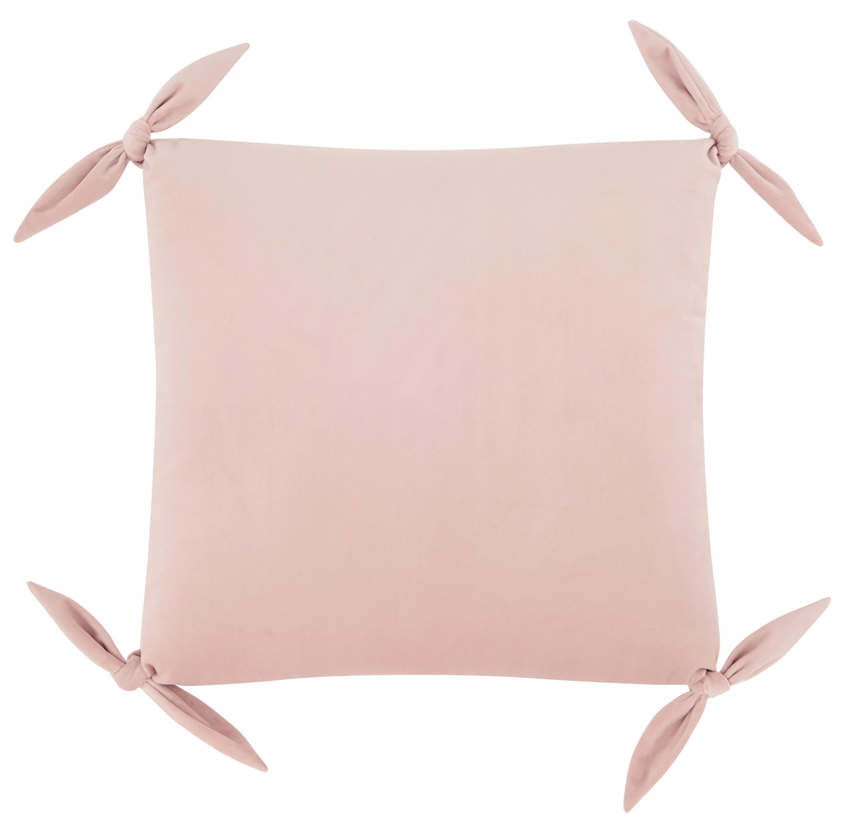 My Texas House Phillipa Solid Dutch Velvet Decorative Pillow Cover, 20" x 20", Blush - Walmart.co... | Walmart (US)