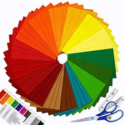 Fall Felt Sheets 12" x 8" Set 16 Autumn Colors Felt Sheets Stiff Felt Fabric Hard Felt Squares Cr... | Amazon (US)