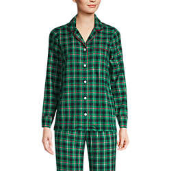 Women's Long Sleeve Print Flannel Pajama Top | Lands' End (US)