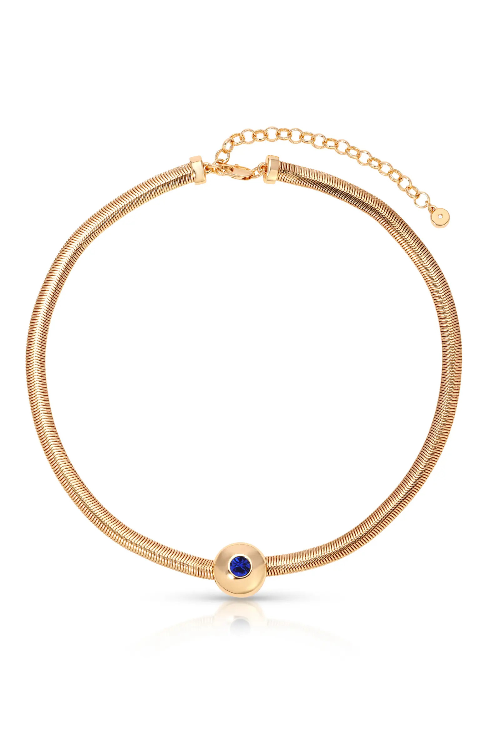 Crystal Disc Pendant Herringbone Chain Necklace (Women) | Nordstrom | Nordstrom