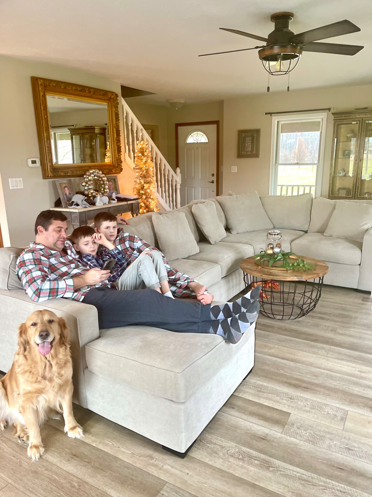 The spot we spend the most time together when we’re relaxing at home! Our sectional is 52% OFF right now 🎉 What we love about it - room for everyone, comfortable, beautiful quality, easily to clean, and the back cushions aren’t seen down.  That last one was a plus for us because we found out the hard way with our precious sofa that cushions like that can tear apart easily when you have kids and dogs 🐶 
We have it in the Chrime Beige! Shop it here along with the throw pillow (covers) I currently have.

#LTKHome