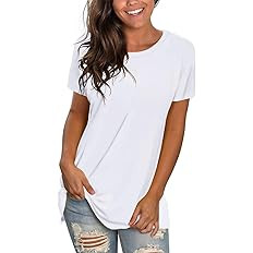 Saloogoe Womens Loose Fit Tshirts Short Sleeve Summer Tops Casual Workout Yoga Tunic T Shirts Top... | Amazon (US)