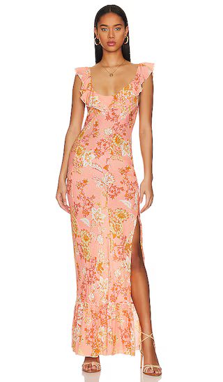 Remind Me Maxi Slip Dress in Coral Combo | Revolve Clothing (Global)