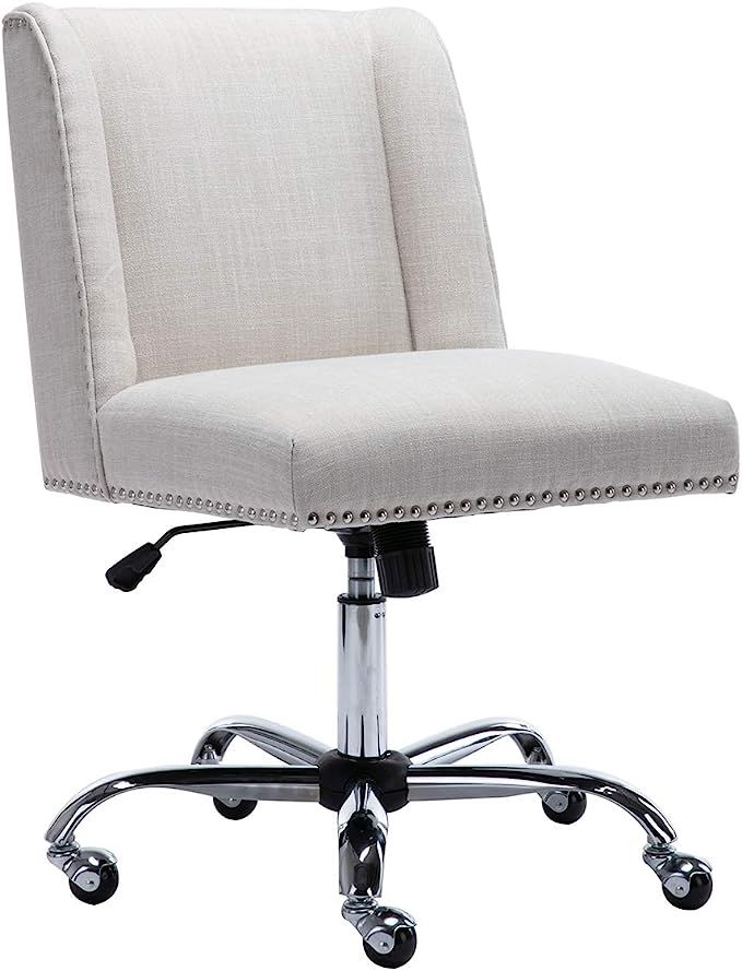 Chairus Home Office Chair Linen Upholstered Desk Task Chair, Modern Swivel Vanity Chair for Bedro... | Amazon (US)