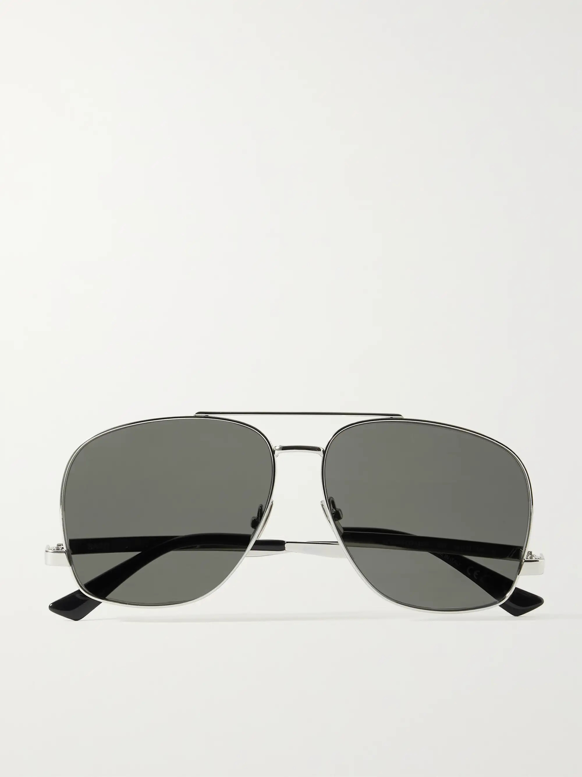 Leon aviator-style silver-tone sunglasses | NET-A-PORTER (US)